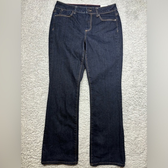 Talbots Denim - Talbots Jeans Womens 8 Boot Cut Dark Wash Classic Polished Modest Denim Basic